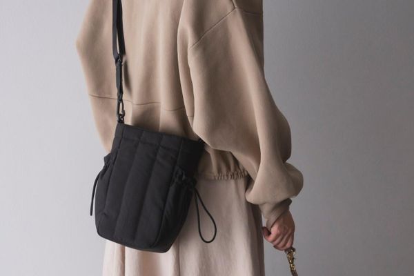 【D3】お散歩バッグ キルティングショルダー ブラック